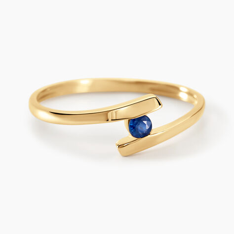 Bague Serti Couteau Or Jaune Saphir - Solitaires Femme | Marc Orian