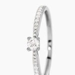 Bague Solitaire Hemera Or Blanc Diamant - Solitaires Femme | Marc Orian