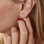 Boucles D'oreilles Puces Darina Noeud Or Jaune Oxyde De Zirconium - Puces Femme | Marc Orian