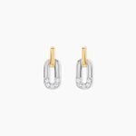 Boucles D'Oreilles Puces Or Jaune Argent Blanc Oxyde De Zirconium - Puces Femme | Marc Orian