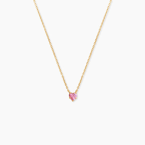 Collier Avaya Argent Dor&eacute; A L'Or 750/1000 Oxyde De Zirconium - Colliers avec pierres Enfant | Marc Orian
