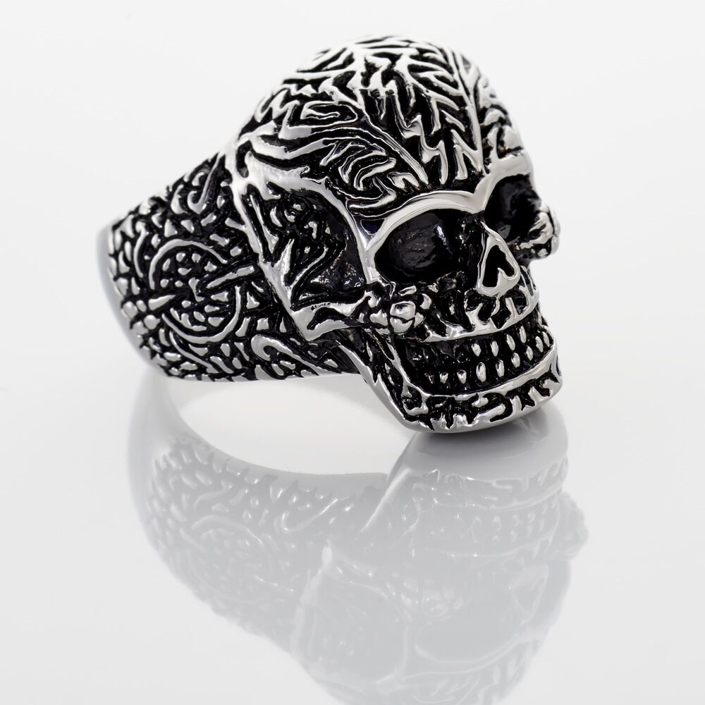 Bague Acier Blanc Et Noir Valentik - Bijoux fantaisie Homme | Marc Orian