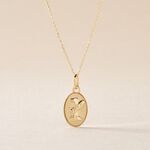 Pendentif Hadia Ange Ovale Or Jaune - Bijoux personnalis&eacute;s Famille | Marc Orian