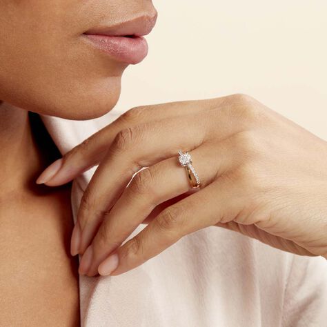 Bague Solitaire Shonah Or Bicolore Diamant - Bagues Solitaire Femme | Marc Orian