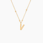 Collier Plaqu&eacute; Or Jaune Lettra - Colliers fantaisie Femme | Marc Orian