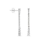 Boucles D'oreilles Pendantes Amenis Argent Blanc Oxyde De Zirconium - Pendantes Femme | Marc Orian