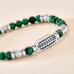 Bracelet Philo Acier Blanc Oeil De Tigre Pierre De Lave - Bracelets cha&icirc;nes Homme | Marc Orian