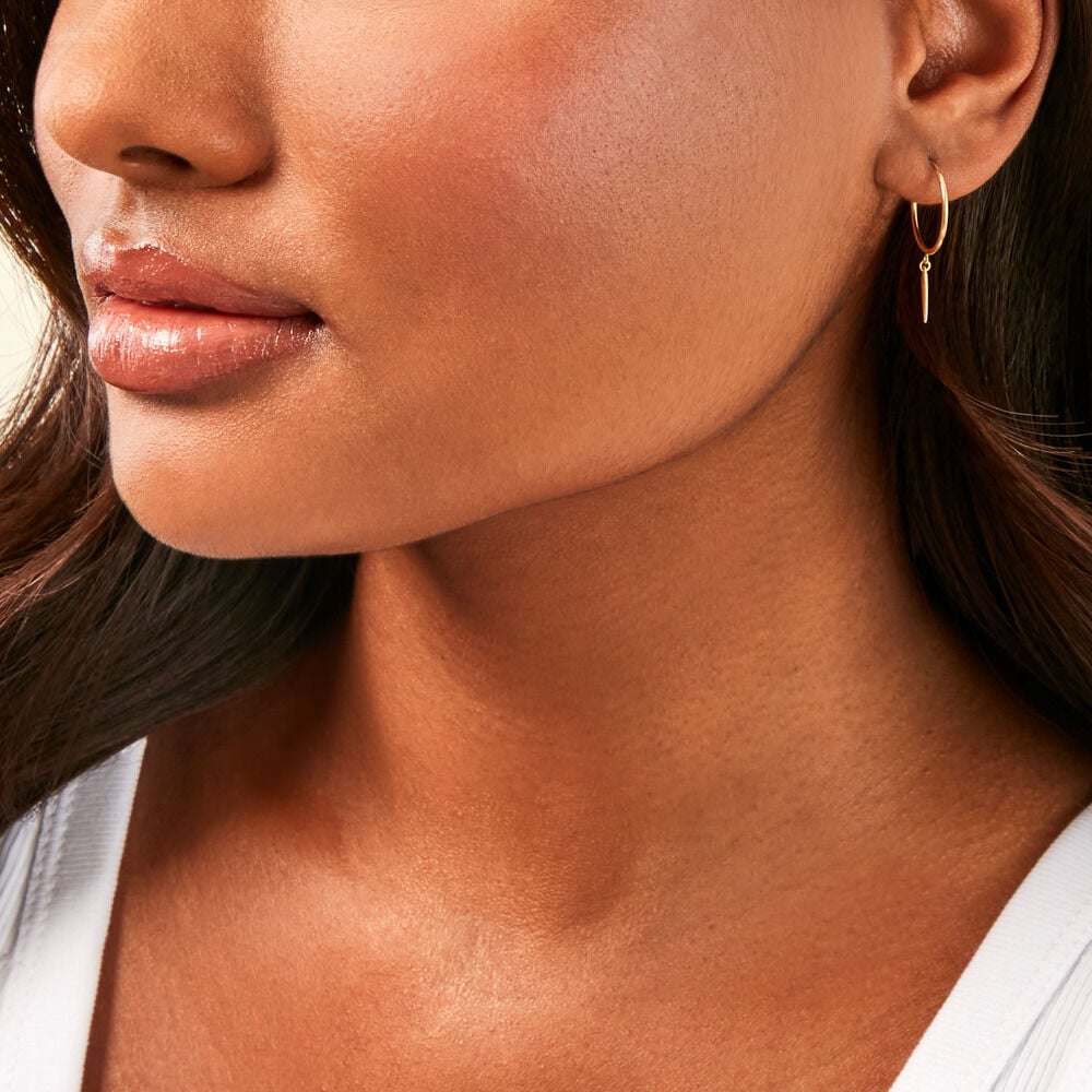 Créoles Pich Or Jaune - Boucles d'oreilles pampille Femme | Marc Orian