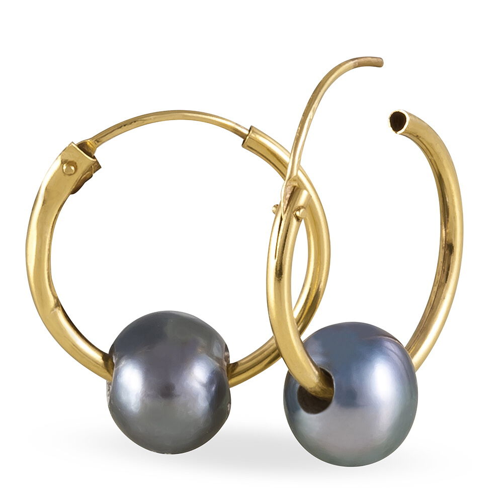 Boucles D'oreilles Puces Suraya Or Jaune Perle De Culture - Créoles Femme | Marc Orian