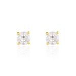 Boucles D'oreilles Puces Or Jaune Victoria Diamants - Puces Femme | Marc Orian