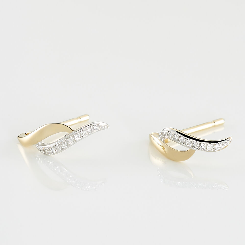 Boucles D'oreilles Puces Callum Or Jaune Diamant - Pendantes Femme | Marc Orian