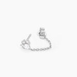 Boucles D'oreilles Puces Nimah Argent Blanc Oxyde De Zirconium - Puces Femme | Marc Orian