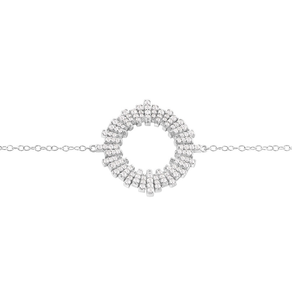 Bracelet Doretta Argent Blanc Oxyde De Zirconium - Bracelets fantaisie Femme | Marc Orian