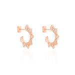 Cr&eacute;oles Avia Rondes Or Rose Oxyde De Zirconium - Cr&eacute;oles Femme | Marc Orian