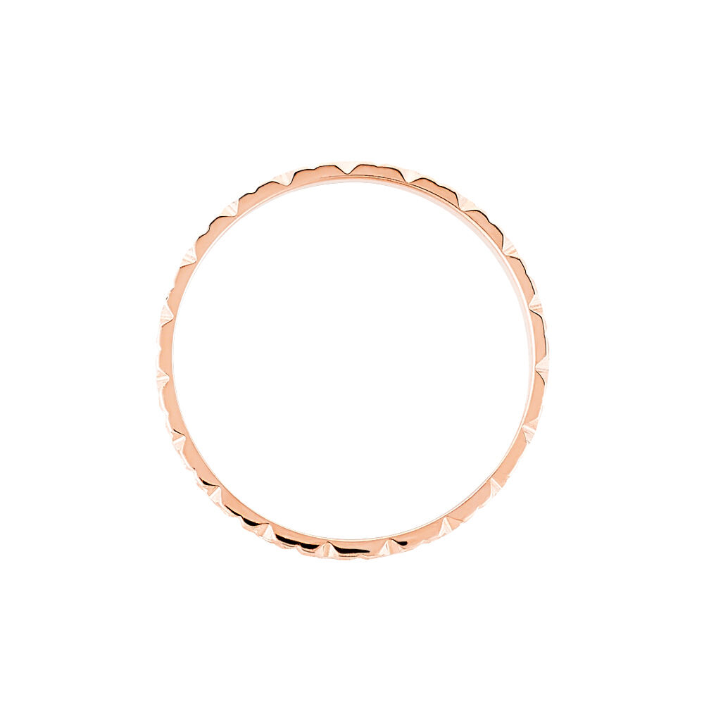Alliance Fleur Diamantee Ruban Plat Or Rose - Alliances duo Unisex | Marc Orian