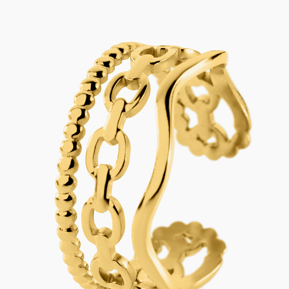 Bague Eva Acier Jaune - Bijoux fantaisie Femme | Marc Orian