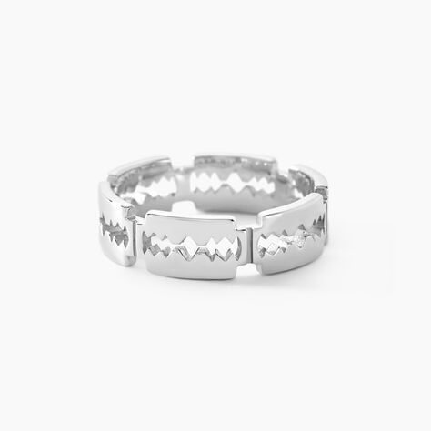 Bague Ulrich Argent Blanc - Bagues grosses Homme | Marc Orian
