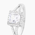 Bague Solitaire Wilona Argent Blanc Oxyde De Zirconium - Bijoux fantaisie Femme | Marc Orian