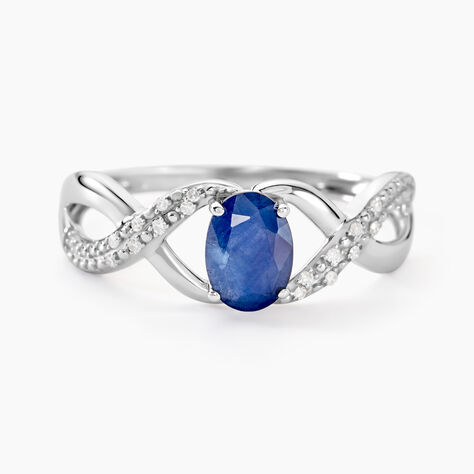 Bague Jess Or Blanc Saphir Et Diamant - Solitaires Femme | Marc Orian