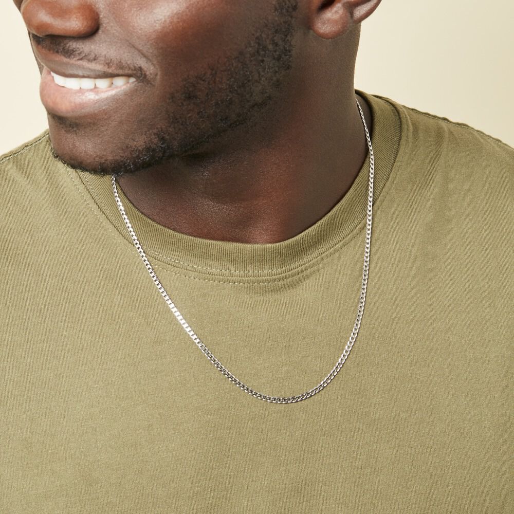 Chaîne Casper Maille Gourmette Argent Blanc - Chaines Unisex | Marc Orian