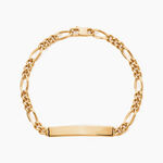 Bracelet Identit&eacute; Plaqu&eacute; Or Jaune Bixente - Gourmettes Homme | Marc Orian