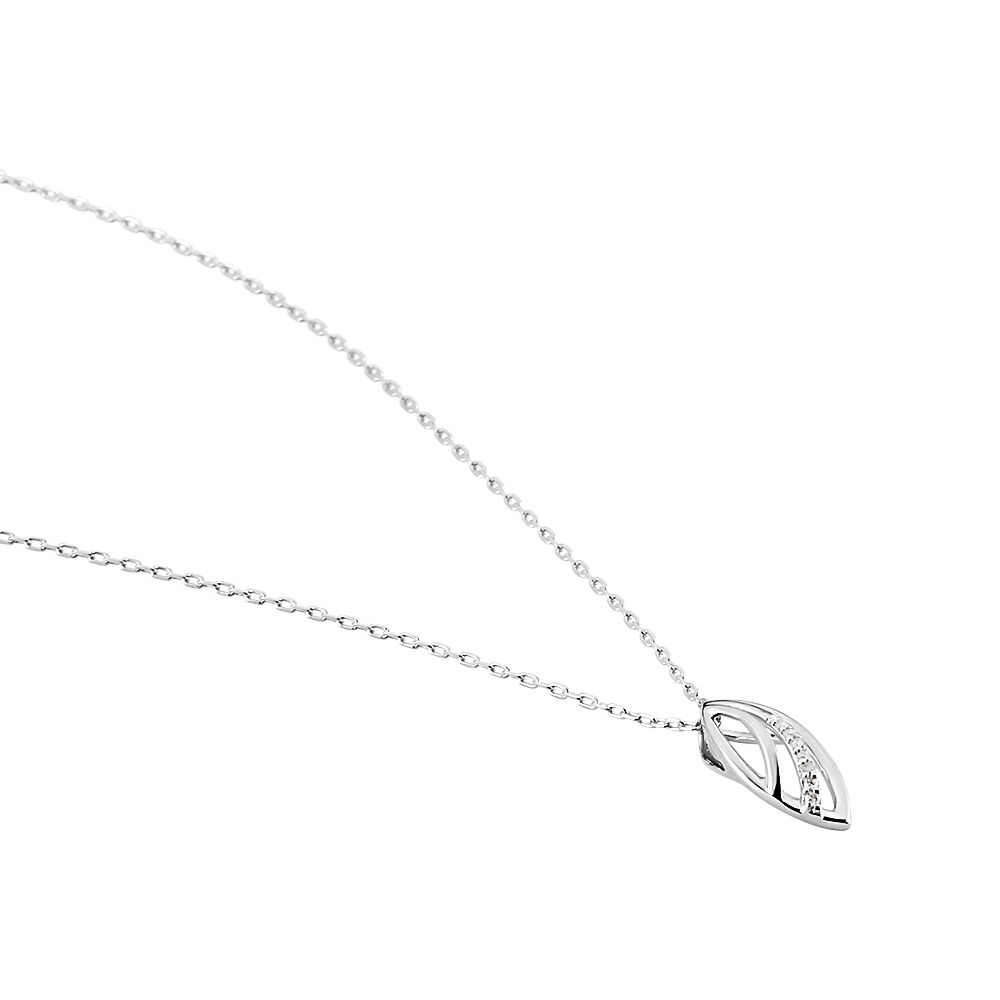 Collier Or Blanc Aatami Diamants - Colliers avec pierres Femme | Marc Orian