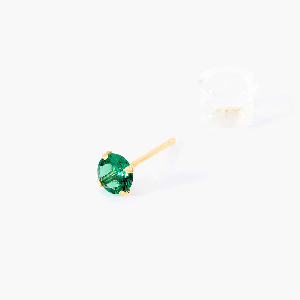 Boucles D'oreilles Puces Daria Or Jaune Oxyde De Zirconium - Puces Famille | Marc Orian