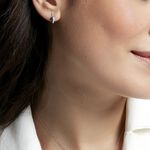 Bijoux D'oreilles Emotion Or Blanc Saphir Diamant - Puces Femme | Marc Orian