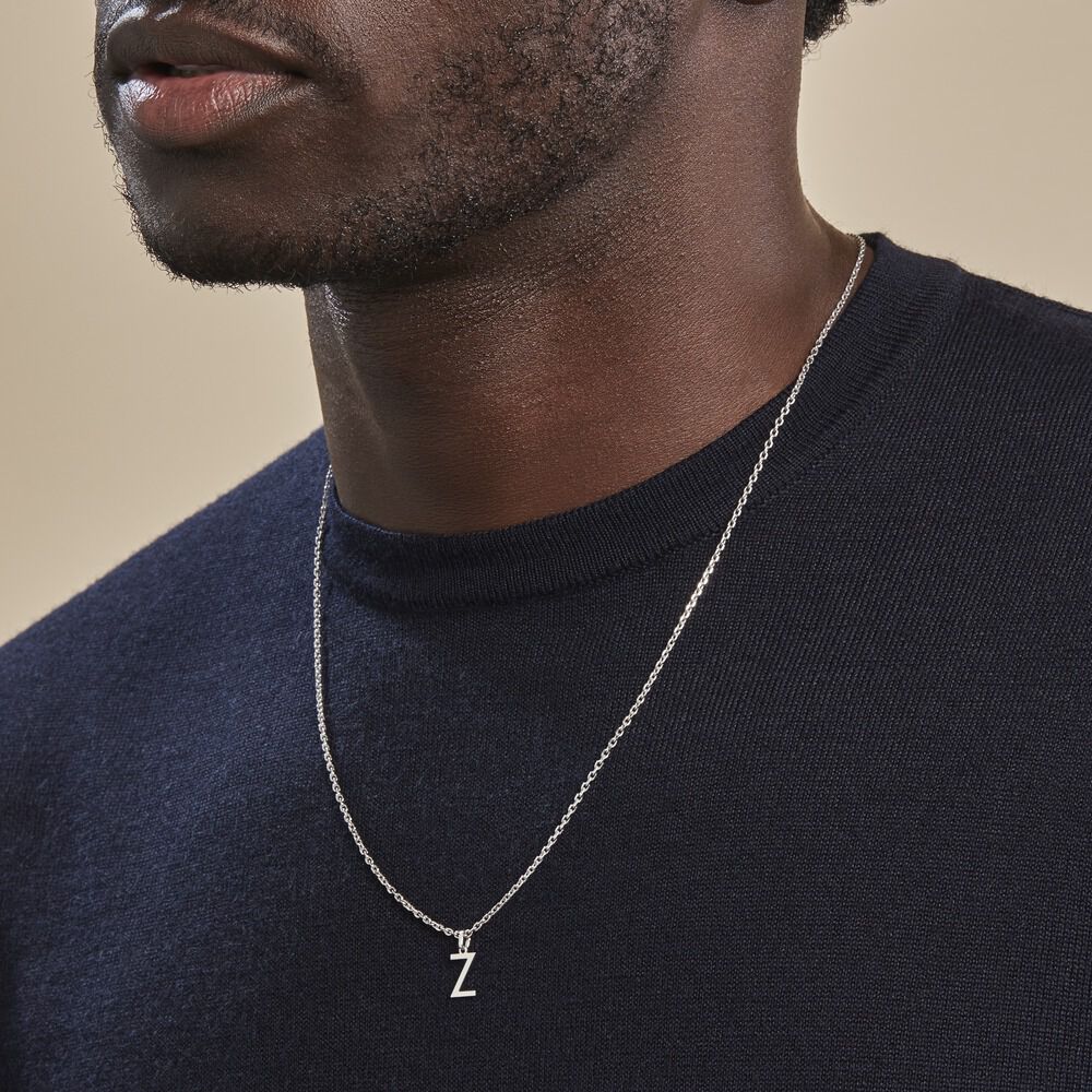 Pendentif Ionia Lettre Or Blanc - Pendentifs Famille | Marc Orian