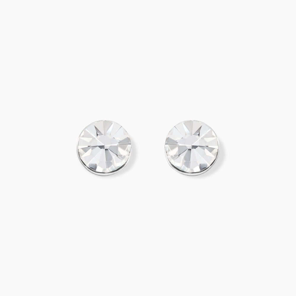 Boucles D'oreilles Puces Loeiza Argent Blanc Oxyde De Zirconium - Puces Femme | Marc Orian