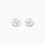 Boucles D'oreilles Puces Loeiza Argent Blanc Oxyde De Zirconium - Puces Femme | Marc Orian