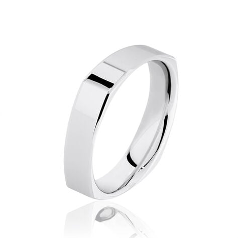 Alliance Carree Polie Or Blanc - Alliances duo Unisex | Marc Orian