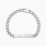 Bracelet Identit&eacute; Argent Blanc Casper - Gourmettes Homme | Marc Orian