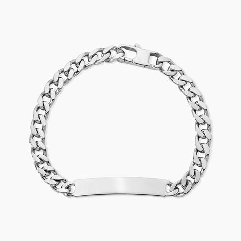 Bracelet Identit&eacute; Argent Blanc Casper - Gourmettes Homme | Marc Orian