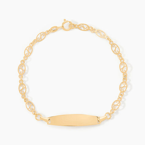 Bracelet Identit&eacute; Eudoxie Maille Filigrane Or Jaune - Gourmettes Enfant | Marc Orian