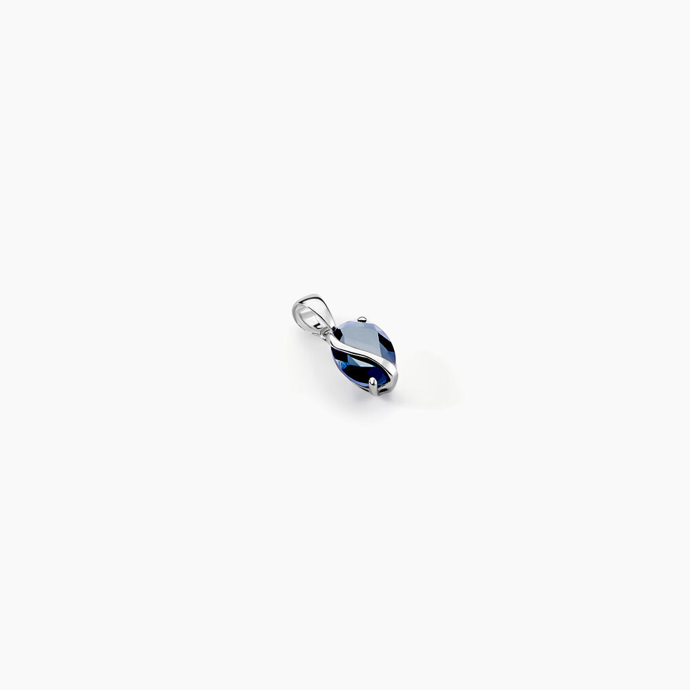 Pendentif Prudencia Or Blanc Saphir - Pendentifs Femme | Marc Orian