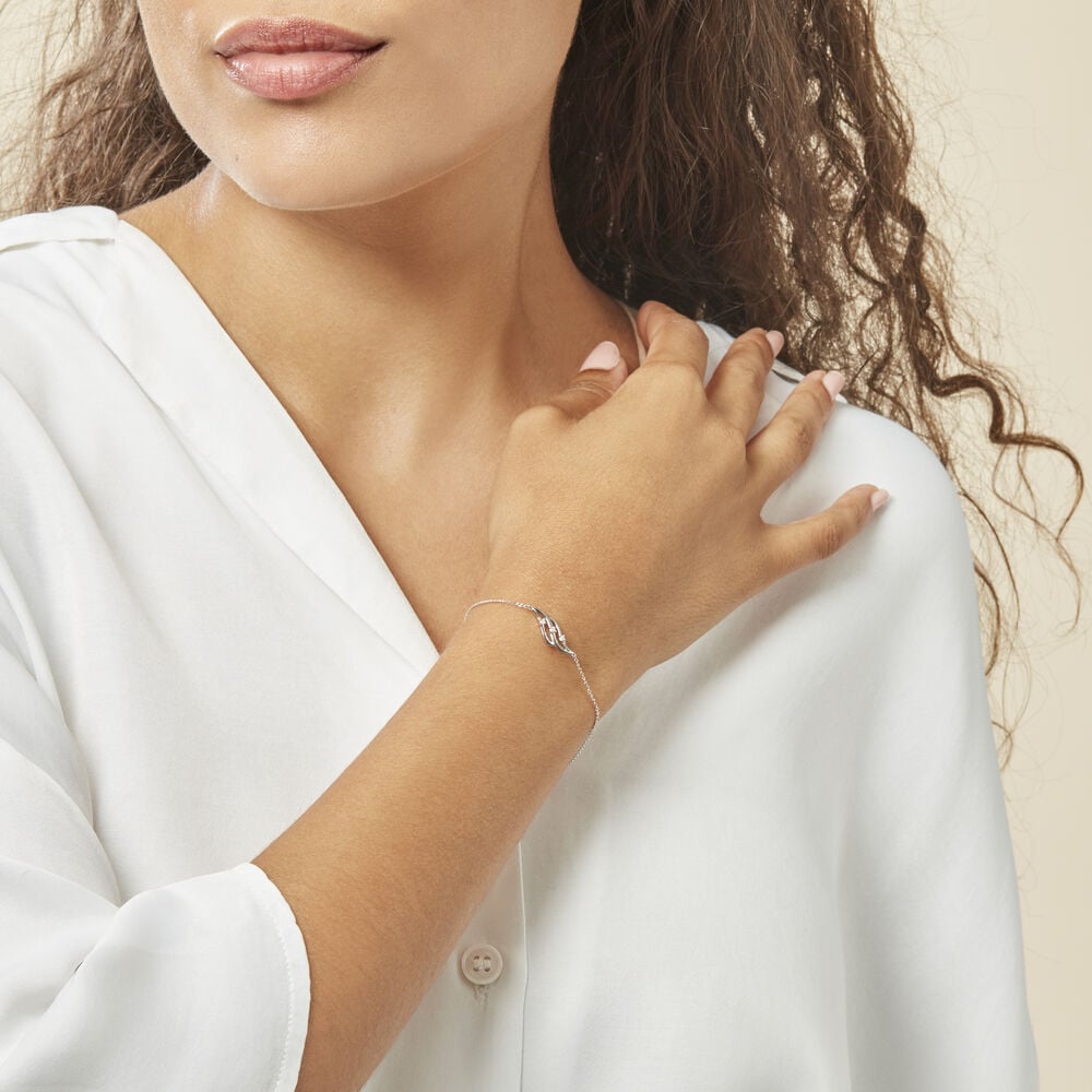 Bracelet Marnie Or Blanc Diamant - Bracelets chaînes Femme | Marc Orian