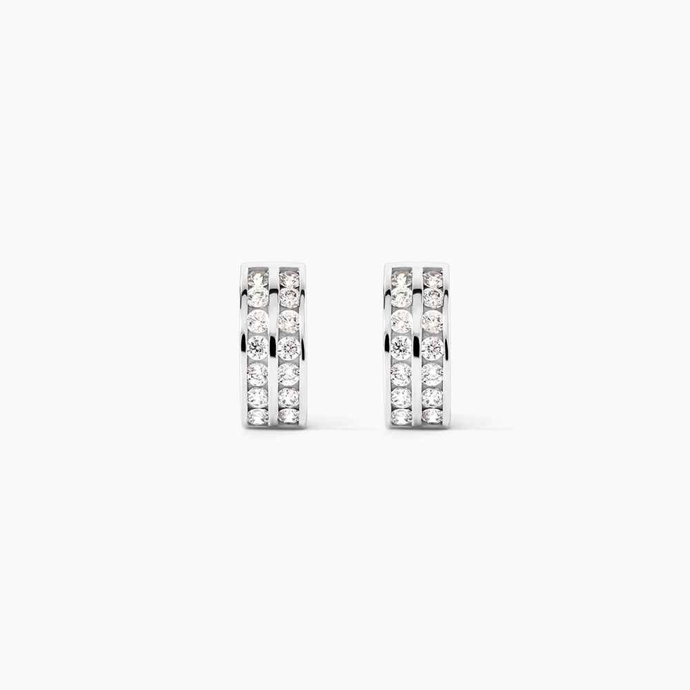Cr&eacute;oles Jacobee Rondes Or Blanc Oxyde De Zirconium - Cr&eacute;oles Femme | Marc Orian