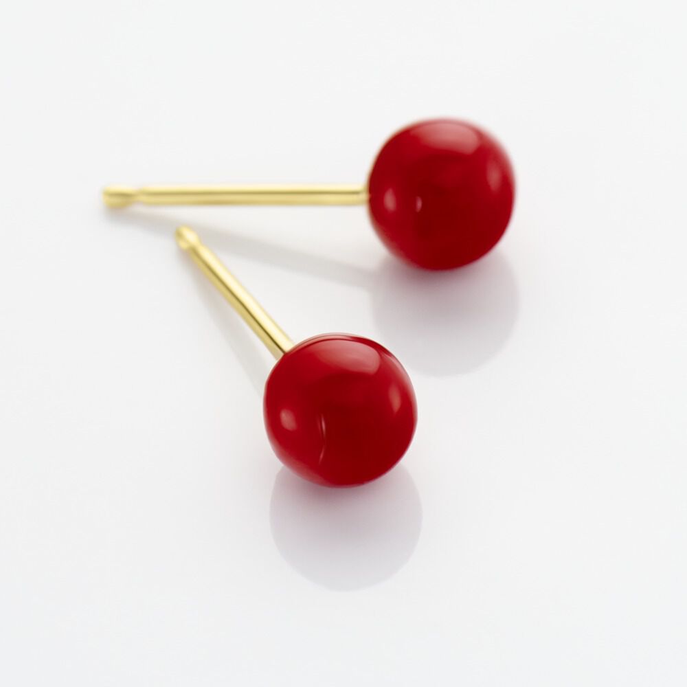 Boucles D'oreilles Puces Or Jaune Vasileios - Puces Enfant | Marc Orian