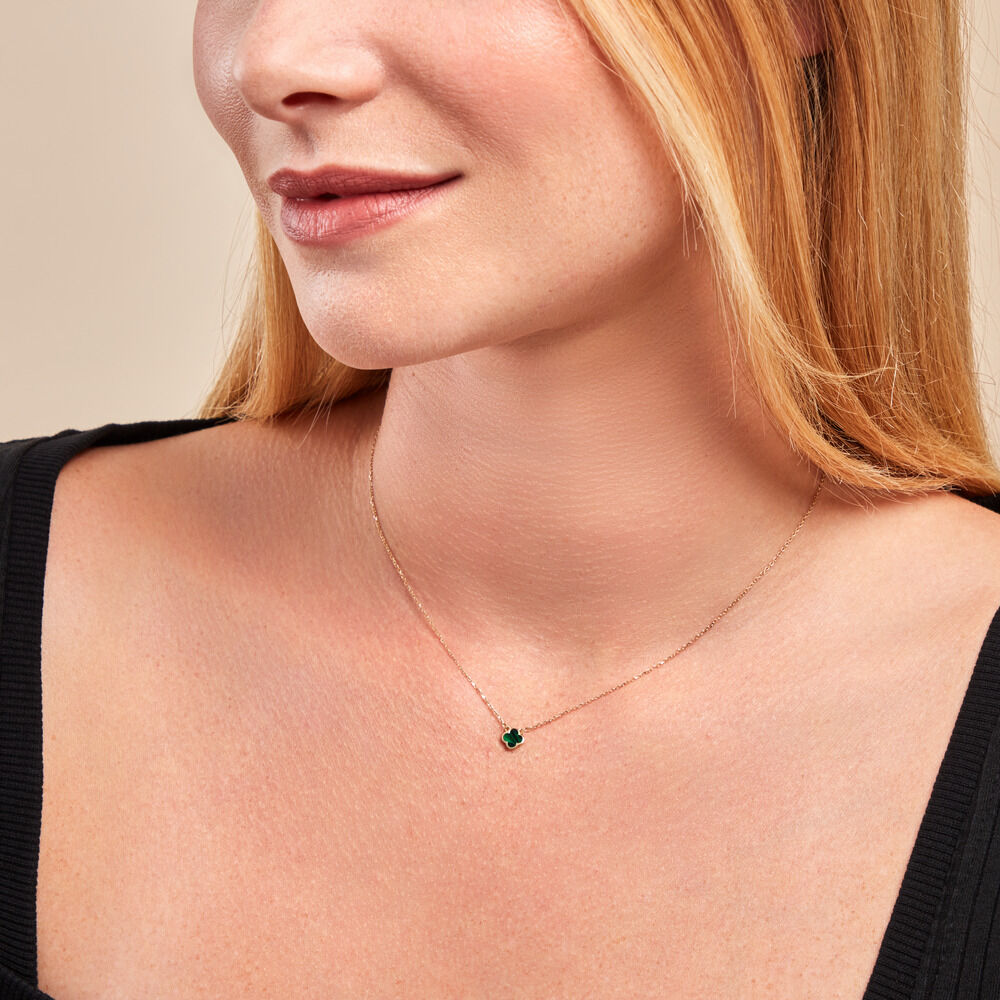 Collier Stellya Or Jaune Malachite - Colliers avec pierres Femme | Marc Orian