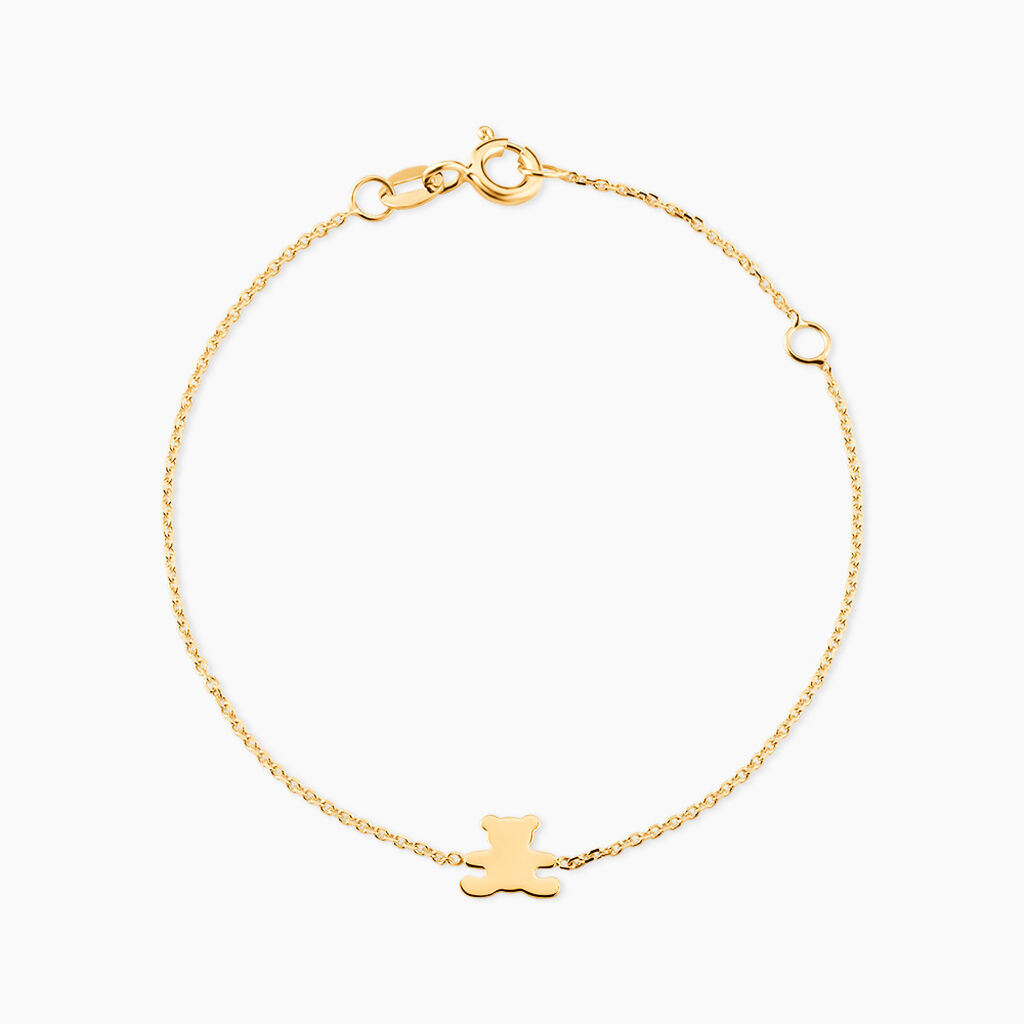 Bracelet Calina Ourson Or Jaune - Bracelets cha&icirc;nes Enfant | Marc Orian