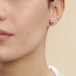 Boucles D'oreilles Puces Fidelia Boule Or Blanc - Puces Femme | Marc Orian