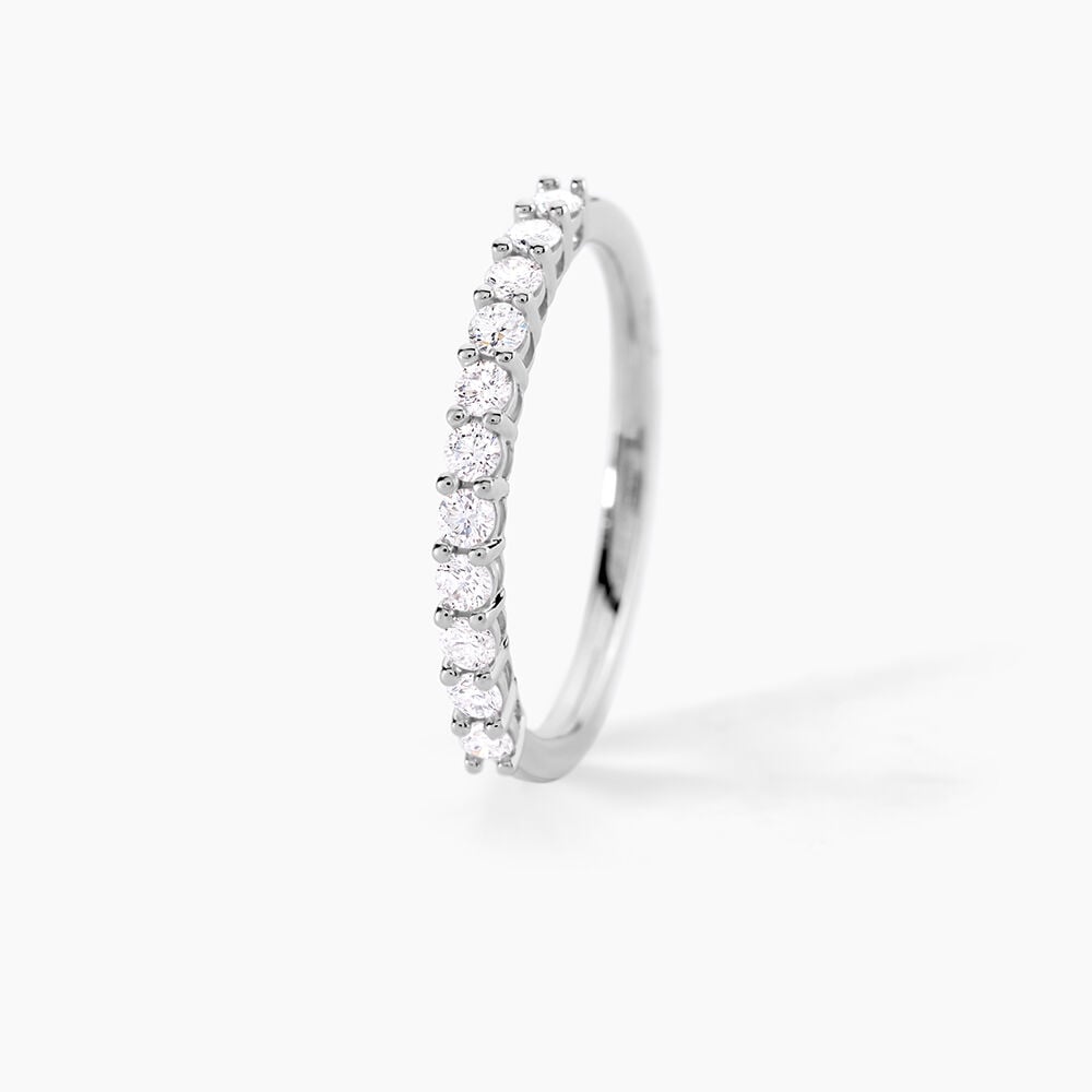 Alliance 1090 Or Blanc Diamant - Alliances duo Femme | Marc Orian
