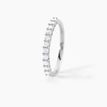 Alliance 1090 Or Blanc Diamant - Alliances duo Femme | Marc Orian