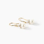 Boucles D'oreilles Pendantes Taissia Or Jaune Perle De Culture - Boucles d'oreilles mariage Femme | Marc Orian