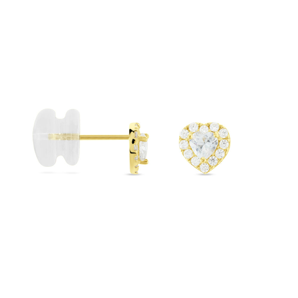 Boucles D'oreilles Puces Or Jaune Festuca Oxydes De Zirconium - Puces Femme | Marc Orian