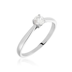 Bague Solitaire Vicoeuria Or Blanc Diamant - Bagues Solitaire Femme | Marc Orian