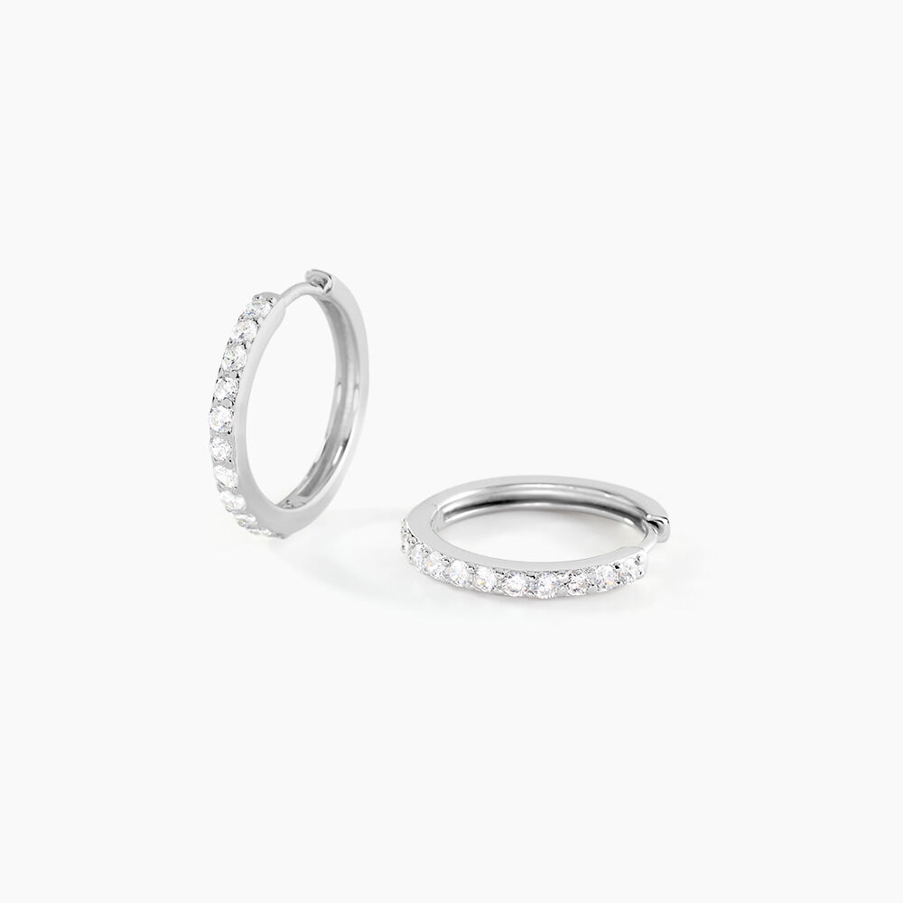 Cr&eacute;oles Classique Argent Blanc Jussi Oxyde De Zirconium - Cr&eacute;oles Femme | Marc Orian