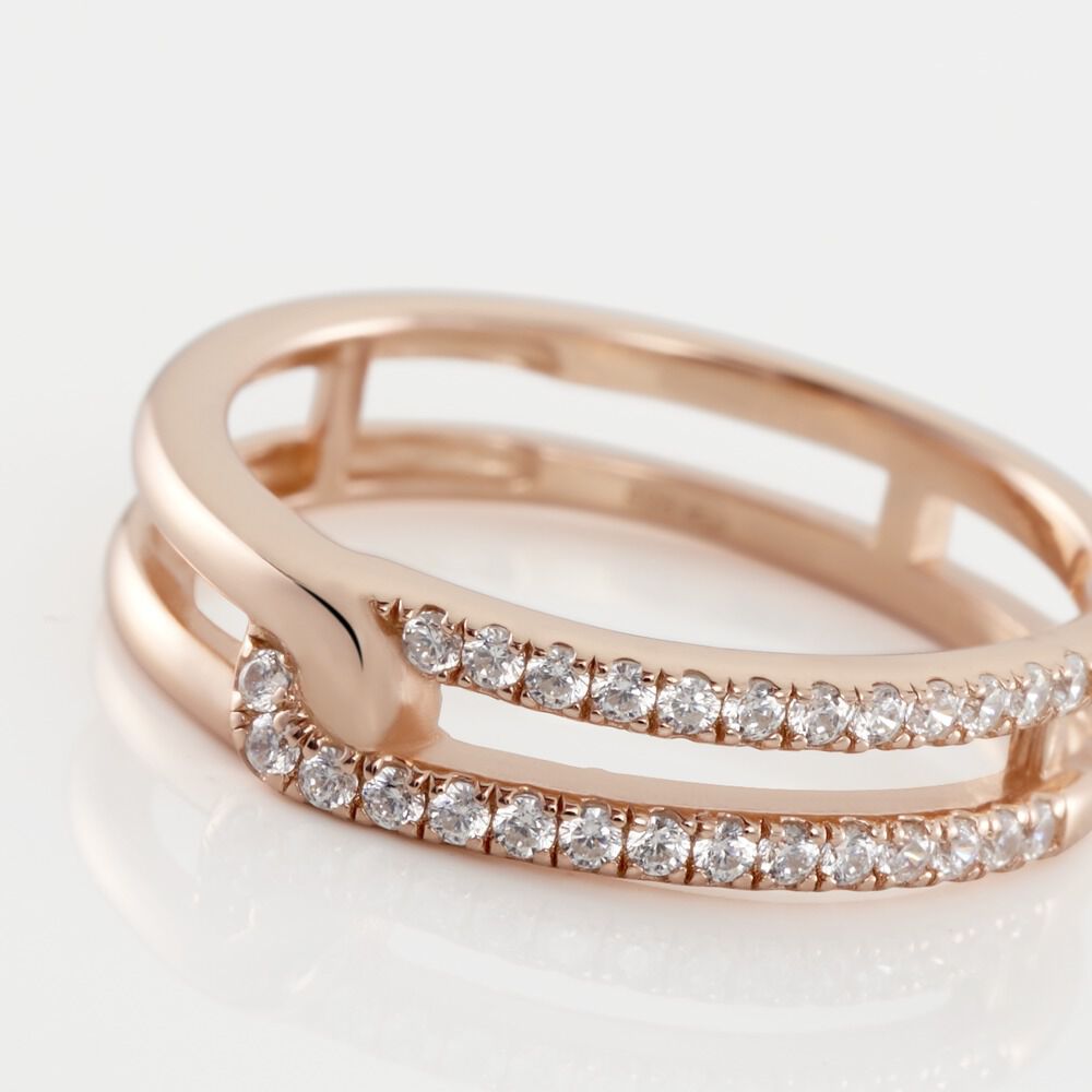 Bague Jessie Argent Rose Oxyde De Zirconium - Bagues avec pierre Femme | Marc Orian