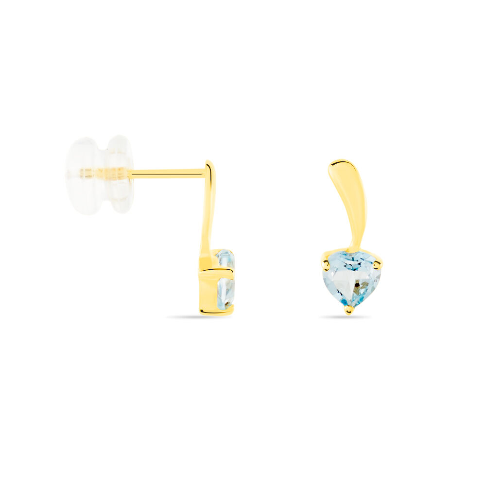 Boucles D'oreilles Puces Salona Or Jaune Topaze - Puces Femme | Marc Orian
